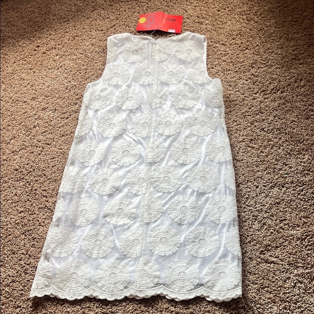 NWT Tracy Negoshian White Lace Mini Dress - Picture 8 of 9